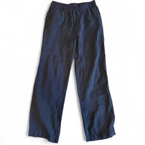 Zara Black Linen Trousers, Drawstring Summer Pants, Women's Size XS